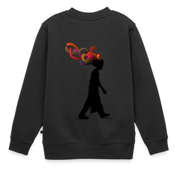 Träumer - Kinder Premium Organic Sweatshirt - Schwarz - Hinten - AI Model Kid Female (0cm)