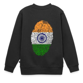 Empreintes digitales - Inde - Sweat Premium enfant bio - noir - Dos - AI Model Kid Female (0cm)