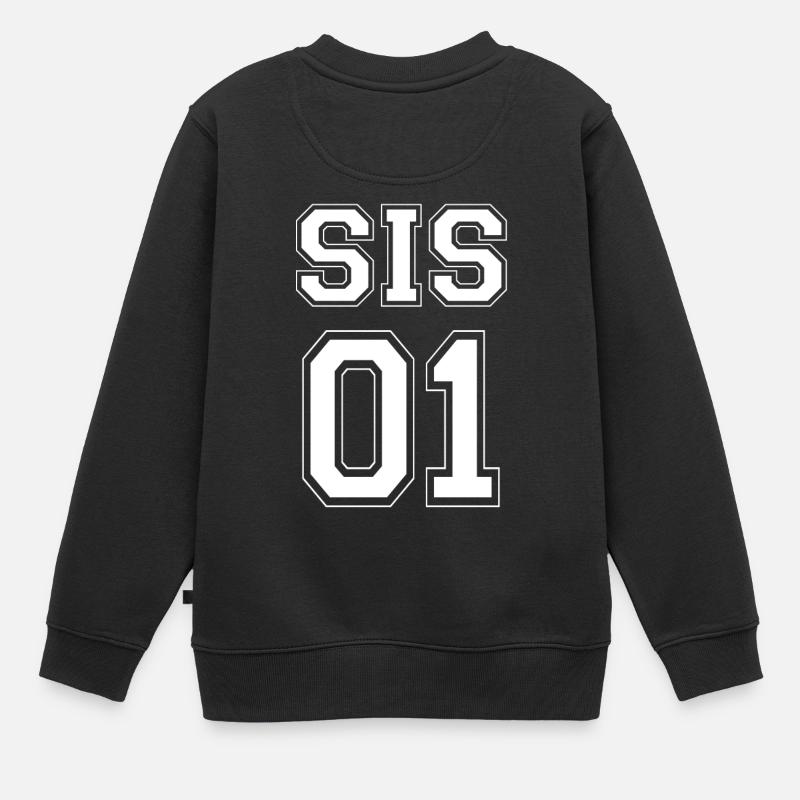 SIS 01 - édition blanche - Sweat Premium enfant bio - noir