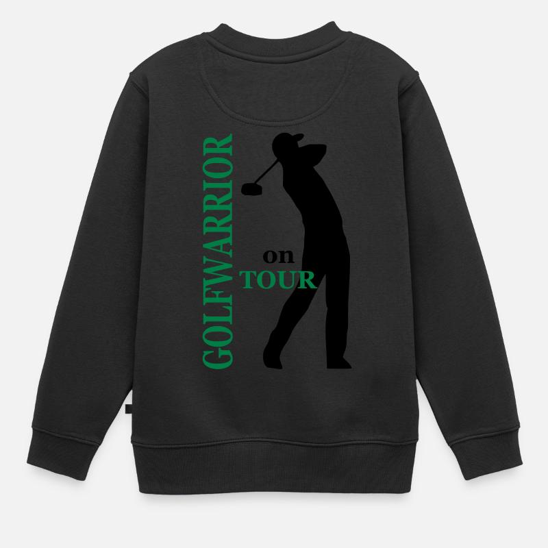 Golf - Kinder Premium Organic Sweatshirt - Schwarz