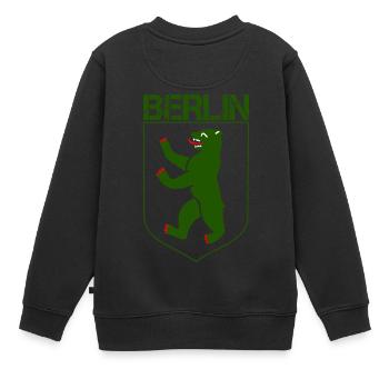 Armoiries de l'ours de Berlin - Sweat Premium enfant bio - noir - Dos - AI Model Kid Female (0cm)