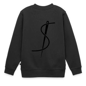 aiguille - Sweat Premium enfant bio - noir - Dos - AI Model Kid Female (0cm)