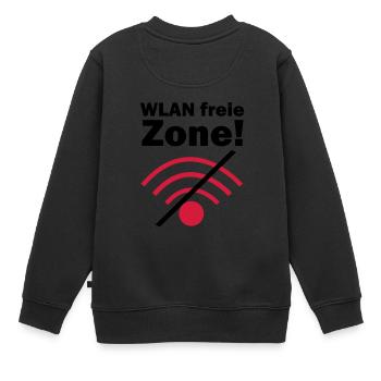 WLAN freie Zone! - Kinder Premium Organic Sweatshirt - Schwarz - Hinten - AI Model Kid Female (0cm)