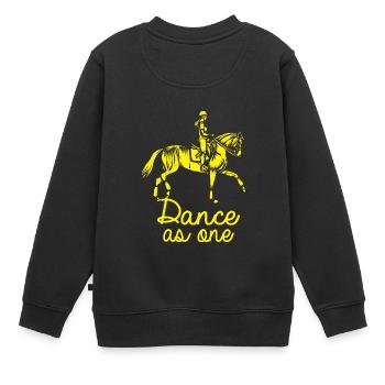 Danse comme un dressage Équitation - Sweat Premium enfant bio - noir - Dos - AI Model Kid Female (0cm)