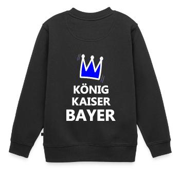 Kaiser aus Bavaria - Kinder Premium Organic Sweatshirt - Schwarz - Hinten - AI Model Kid Female (0cm)