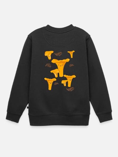 Happy chanterelles - Kids Premium Organic Sweatshirt - black