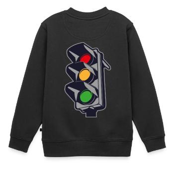 2541614 135318330 feux de circulation - Sweat Premium enfant bio - noir - Dos - AI Model Kid Female (0cm)