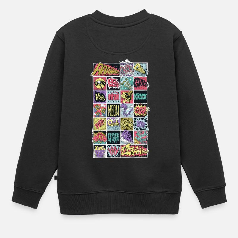 onomatopée - Sweat Premium enfant bio - noir
