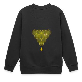 rayon de miel - Sweat Premium enfant bio - noir - Dos - AI Model Kid Female (0cm)