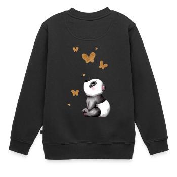 Rêver de panda de dessin animé - Sweat Premium enfant bio - noir - Dos - AI Model Kid Female (0cm)