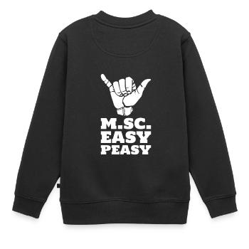Master of Science Studienabschluss Abschluss Feier - Kinder Premium Organic Sweatshirt - Schwarz - Hinten - AI Model Kid Female (0cm)