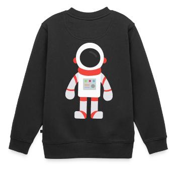 astronaut - Kinder Premium Organic Sweatshirt - Schwarz - Hinten - AI Model Kid Female (0cm)