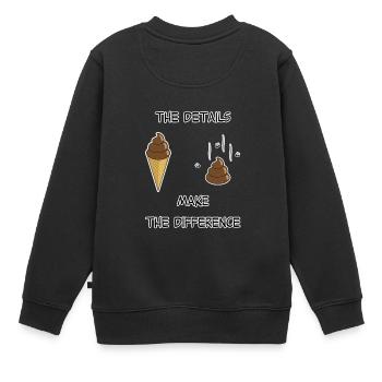 Ice cream or poop? - Kids Premium Organic Sweatshirt - black - Back - AI Model Kid Female (0cm)