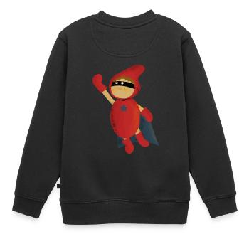 Superhero - Kids Premium Organic Sweatshirt - black - Back - AI Model Kid Female (0cm)