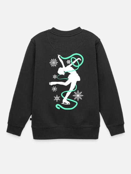 Eiskunstlauf Schlittschuhlauf Eis Figuren Tanz - Kinder Premium Organic Sweatshirt - Schwarz