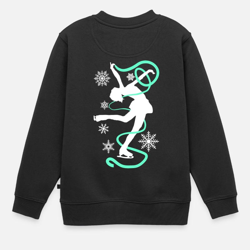 Eiskunstlauf Schlittschuhlauf Eis Figuren Tanz - Kinder Premium Organic Sweatshirt - Schwarz
