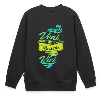 beach-volley - Sweat Premium enfant bio - noir - Dos - AI Model Kid Female (0cm)