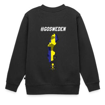 Fanshirt, football, Suède - Sweat Premium enfant bio - noir - Dos - AI Model Kid Female (0cm)