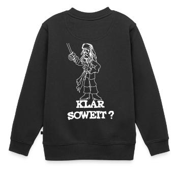 Pirate clair jusqu'à présent - Sweat Premium enfant bio - noir - Dos - AI Model Kid Female (0cm)