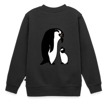 manchot - Sweat Premium enfant bio - noir - Dos - AI Model Kid Female (0cm)