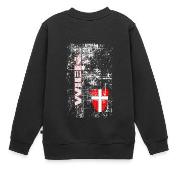Wien - Kinder Premium Organic Sweatshirt - Schwarz - Hinten - AI Model Kid Female (0cm)