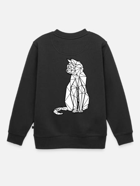 ORIGAMI CHAT - Sweat Premium enfant bio - noir