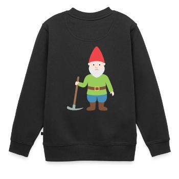 Gnome dwarf - Kids Premium Organic Sweatshirt - black - Back - AI Model Kid Female (0cm)