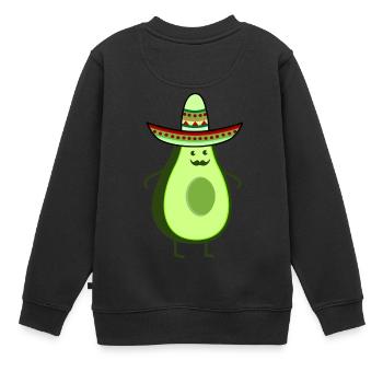 Lustige Mexiko Avocado - Kinder Premium Organic Sweatshirt - Schwarz - Hinten - AI Model Kid Female (0cm)