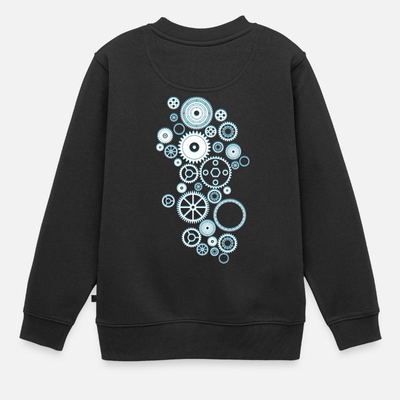 Gears - Sweat Premium enfant bio - noir