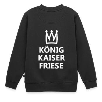 Der Herrscher aus Friesland - Kinder Premium Organic Sweatshirt - Schwarz - Hinten - AI Model Kid Female (0cm)