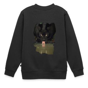 les animaux - Sweat Premium enfant bio - noir - Dos - AI Model Kid Female (0cm)