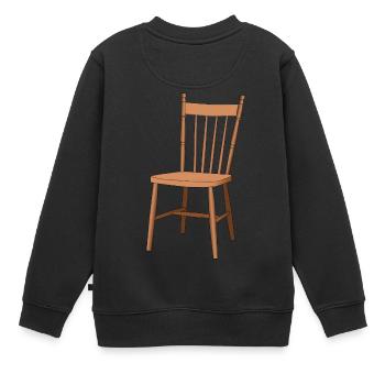 canapé canapé chaise chaise chaise table lamp lampe benc - Sweat Premium enfant bio - noir - Dos - AI Model Kid Female (0cm)