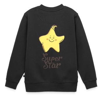 Star: Super star - Sweat Premium enfant bio - noir - Dos - AI Model Kid Female (0cm)