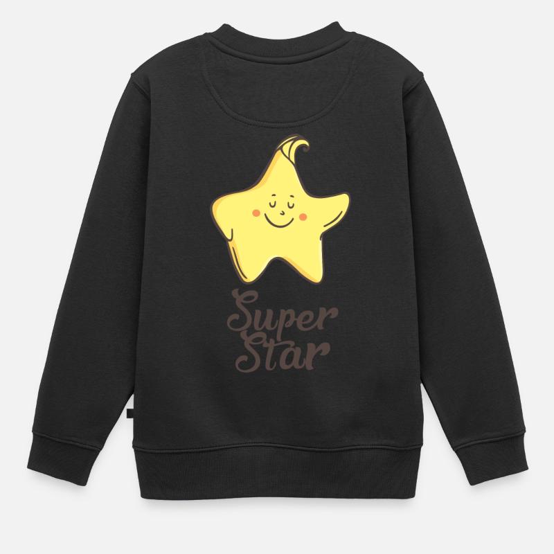 Stern: Super star - Kinder Premium Organic Sweatshirt - Schwarz
