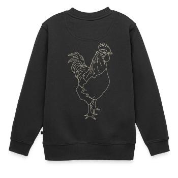 robinet - Sweat Premium enfant bio - noir - Dos - AI Model Kid Female (0cm)