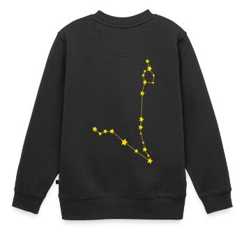 Sternzeichen Fisch - Kinder Premium Organic Sweatshirt - Schwarz - Hinten - AI Model Kid Female (0cm)