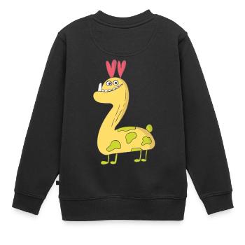Monstres - Sweat Premium enfant bio - noir - Dos - AI Model Kid Female (0cm)