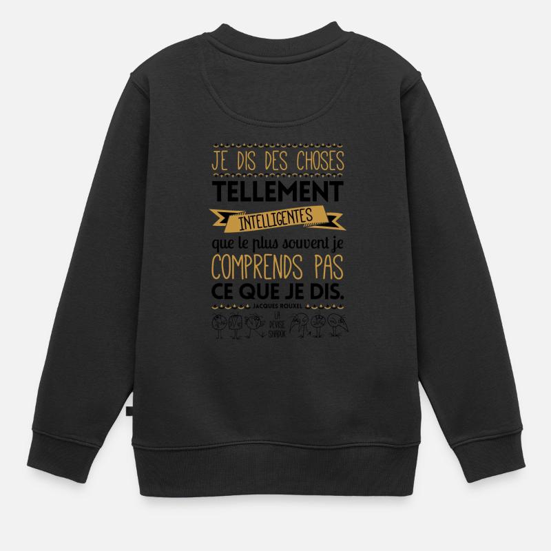 La Devise Shadok n°2 - Sweat Premium enfant bio - noir