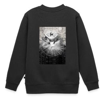 Ballerina - Kinder Premium Organic Sweatshirt - Schwarz - Hinten - AI Model Kid Female (0cm)