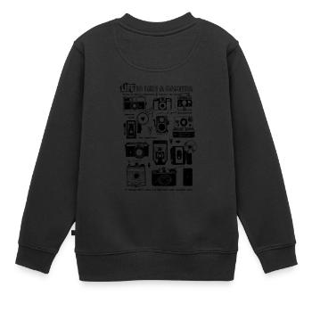 appareil photo - Sweat Premium enfant bio - noir - Dos - AI Model Kid Female (0cm)
