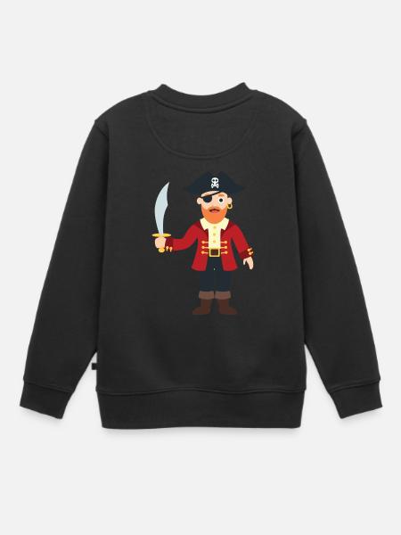 Pirat - Kinder Premium Organic Sweatshirt - Schwarz