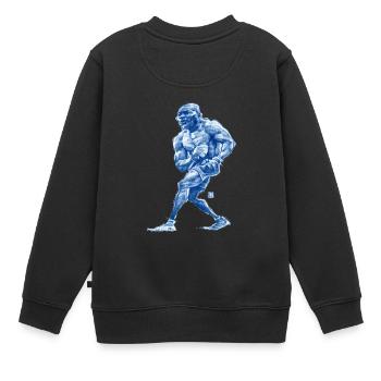 Galveston Riese - Kinder Premium Organic Sweatshirt - Schwarz - Hinten - AI Model Kid Female (0cm)