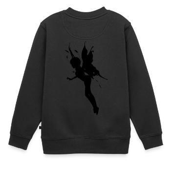 Fee - Kinder Premium Organic Sweatshirt - Schwarz - Hinten - AI Model Kid Female (0cm)