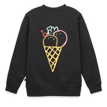 ICE CREAM ETE - Sweat Premium enfant bio - noir - Dos - AI Model Kid Female (0cm)