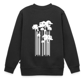 Barcode - Kinder Premium Organic Sweatshirt - Schwarz - Hinten - AI Model Kid Female (0cm)