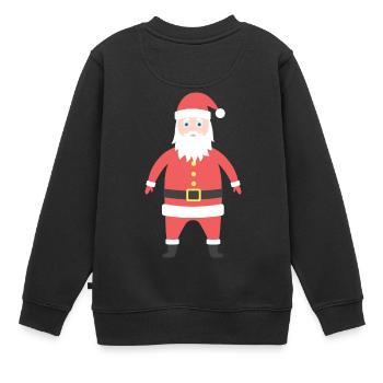 Weihnachtsmann - Kinder Premium Organic Sweatshirt - Schwarz - Hinten - AI Model Kid Female (0cm)
