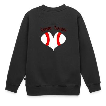 J’ADORE (mon quartier) Bergen-Enkheim, Francfort - Sweat Premium enfant bio - noir - Dos - AI Model Kid Female (0cm)