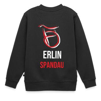 Berlin Spandau T-Shirt Geschenk Hoodie Spandau - Kinder Premium Organic Sweatshirt - Schwarz - Hinten - AI Model Kid Female (0cm)