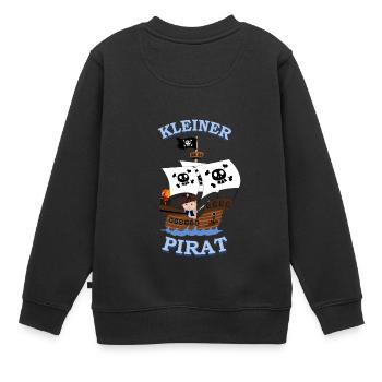 Piratenschiff Kleiner Pirat - Kinder Premium Organic Sweatshirt - Schwarz - Hinten - AI Model Kid Female (0cm)