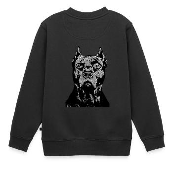 Bulldogge Kampfhund Staffordshire,Wachhund,Hunde - Kinder Premium Organic Sweatshirt - Schwarz - Hinten - AI Model Kid Female (0cm)